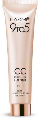 Lakmé 9 to 5 Complexion Care CC Cream Foundation  (Honey, 30 g)