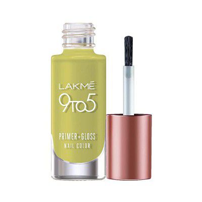 Lakmé 9 to 5 Primer Gloss Nail Colour Lime Treat