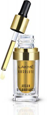 Lakmé Absolute Argan Oil Radiance Overnight Oil-in-Serum (15 ml)