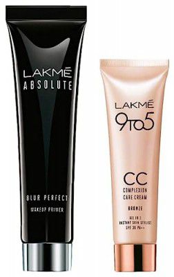 Lakmé Absolute Blur Perfect Makeup Primer, 30g And Lakmé Complexion Care Face Cream, Bronze, 9g