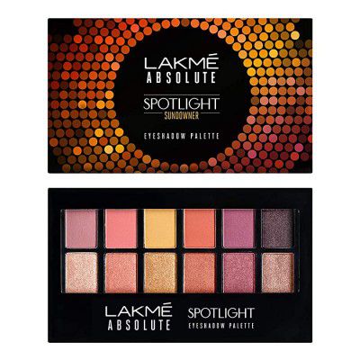 Lakmé Absolute Spotlight Eye Shadow Palette, Sundowner, 12 g