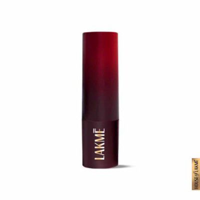 LAKMÉ Cushion Matte Lipstick Burgundy Bloom, Long Lasting Comfortable Velvet Matte Finish - Waterproof, Non Drying Creamy Matte Bullet Lipstick, 4.5G