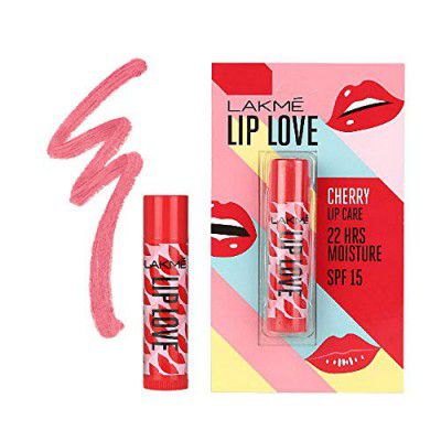 LAKMÉ Lip Love Spf 15 Lip Balm For Soft, Smooth, And Moisturised Lips, 4.5Gm-Cherry,1 Count