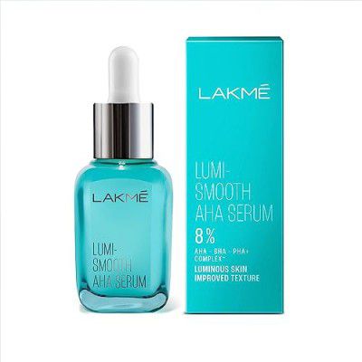 Lakme 8% AHA-BHA-PHA+ Complex Lumi Smooth Serum for Luminous Skin & Improved, Smooth Skin Texture, 15ml