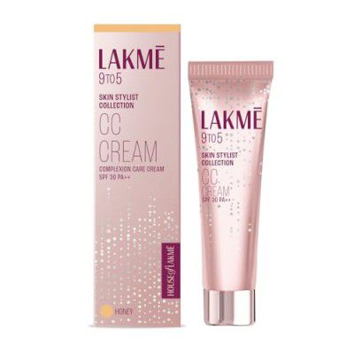 Lakme 9 To 5 Complexion Care Face CC Cream, Honey, SPF 30, Conceals Dark Spots & Blemishes, 30 g