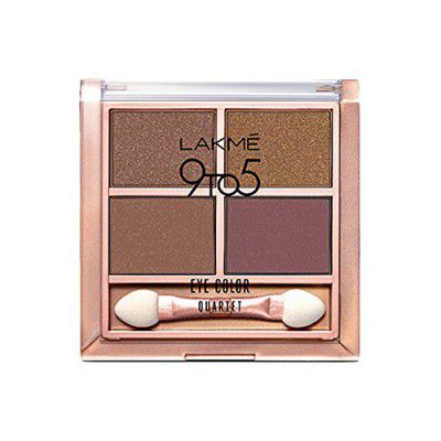 Lakme 9 to 5 Eye Color Quartet Eye Shadow, Mystic Nudes, 7 g