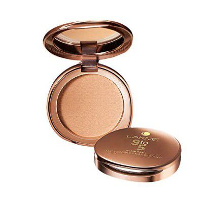 Lakme 9 to 5 Flawless Matte Complexion Compact Powder, Melon, Absorbs Oil, Conceals & Gives Radiant Skin - All Day Matte Finish Face Makeup, 8 g