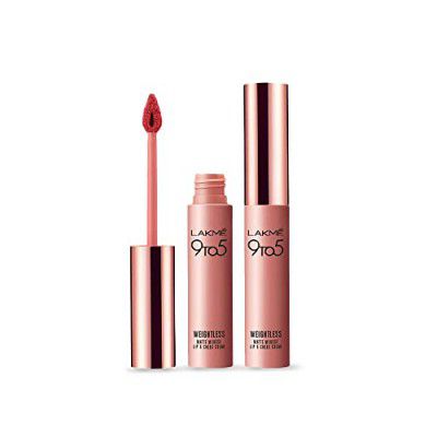 Lakme 9 to 5 Weightless Mousse Lip & Cheek Color | Set of 2 shades of 2 in 1 lipstick+blush combo with a matte finish, Crimson Silk, 9 g & Rose Touch, 9 g