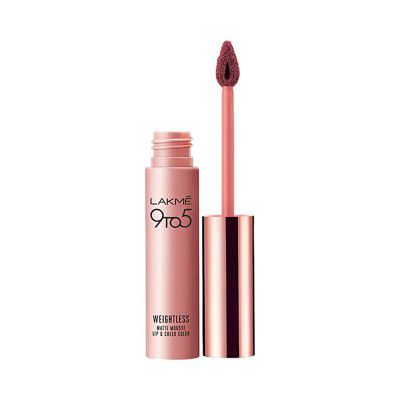 Lakme 9 to 5 Weightless Mousse Lip and Cheek Color, Rose Touch, 9g