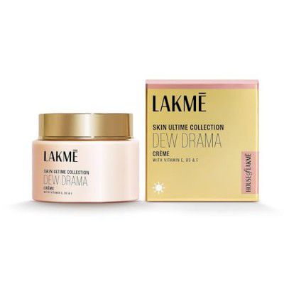 Lakme Dew Drama Gel Creme, Pro-Ceramides, Vit E + Vit B + Vit F 50G