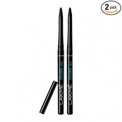 Lakme Eyeconic Kajal Twin Pack, Black, 0.35g with 0.35g