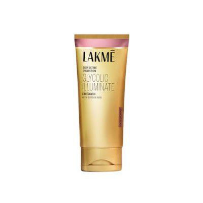 Lakme Glycolic Illuminate Facewash with Glycolic Acid | Glycolic Acid Face Wash for Exfoliating Dull Skin | Gentle Cleanser for Glowing Skin 50gm