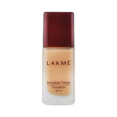 Lakme Invisible Finish SPF 8 Foundation, Shade 05, Lightweight, Water Based, Liquid Foundation For Natural Glow, 25 ml