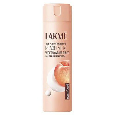 Lakme Peach Milk Face Moisturizer 120 ml|| Daily Lightweight Lotion with Vitamin C & Vitamin E for Soft Glowing Skin - Non Oily 12h Moisture for Women