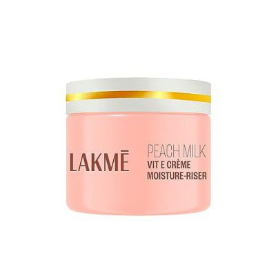 Lakme Peach Milk Soft Crème Light Moisturizer for Face 300 g, Daily Lightweight Face Lotion with Vitamin E for Soft Skin- Non Sticky 24h Moisture