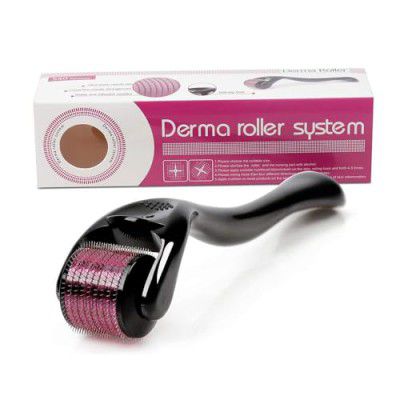 LAM Derma Roller For Hair Growth 0.5 mm with 540 Titanium Needles | Repairs Damaged Hair, Activates Hair Follicles | For Hair Fall & Hair Thickening | Reduces Acne Scars | Safe & Effective To Use