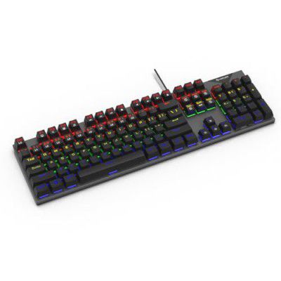 LAPCARE Champ (LGK-105) Full Anti ghosting Mechanical RGB Gaming Keyboard, Blue Axis Keys with Excellent Touch, Spillproof, 2 USB Passthrough, RGB LED Backlit, 50m Keystokes Lifespam,1 Year Warranty