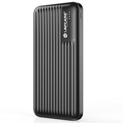 LAPCARE Smart Tank III 10000mAh Li-Polymer Power Bank with LED Indicator, Micro USB, Type C and 2 USB Ports, 12W Fast Charging, Smart Chip, Low Power Consumotion, Fast Charging Power Bank