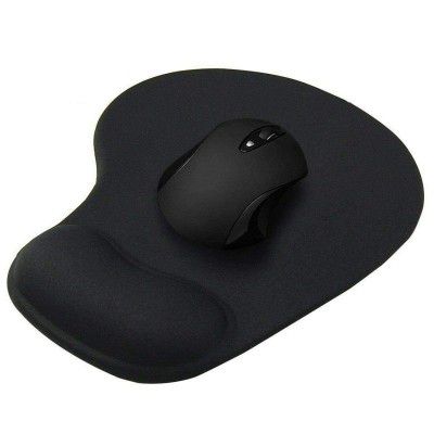 Lapster Gel Mouse pad with Wrist Rest, Gaming Mouse Pad with Lycra Cloth Nonslip for Laptop, Computer, Home & Office (Black)