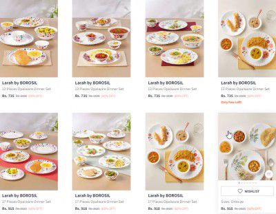 Larah by BOROSIL Dinner Set Flat 65% Off