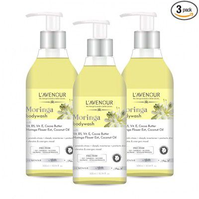 Lavenour Rejuvenating and Hydrating Moringa Body Wash 300ml - Pack of 3