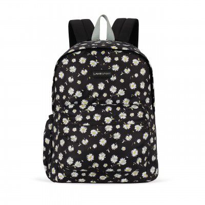 Lavie Sport 18 Litres Floral Printed School Backpack for Girls | Stylish and Trendy Casual Backpack