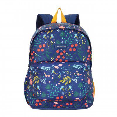 Lavie Sport 41cm Floral Printed 18 Litres School Backpack for Girls | Stylish and Trendy Casual Backpack