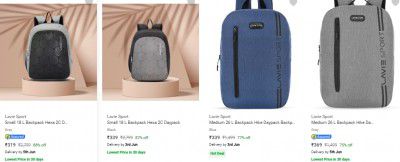 Lavie Sport Backpacks Starts at ₹319 | Upto 88% Off