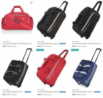 Lavie Sport Duffel Bags Starts ₹449 | Upto 84% Off