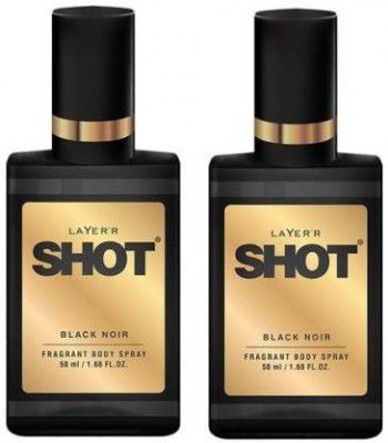 LAYERR Fragrant Body Spray, Black Noir - For Men  (100 ml, Pack of 2)