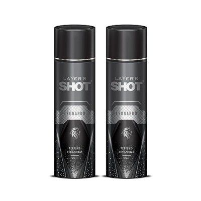 LAYER'R SHOT - LEONARDO LONG LASTING BODY SPRAY - For Men (240ml, Pack Of 2)