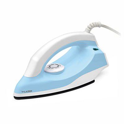 Lazer Glide 1000W ISI Certified Dry Iron With Over Heating (Sky Blue)