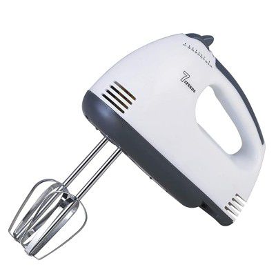 LDG WARE 180W Hand Mixer With Beater and Dough Hook white