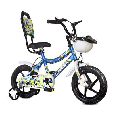 Leader Nitro Kids Cycle 14T with Training Wheels (SEMI-Assembled) Ideal for Age Group 2-5 Years (Blue)