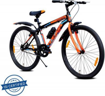 LEADER Spyder MTB Cycle/Bike with Complete Accessories 27.5 T Mountain Cycle  (Single Speed, Black, Orange)