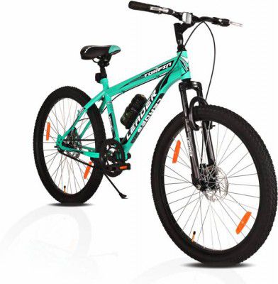 LEADER TORFIN 26T MTB Bicycle without Gear Single Speed with FS DD Brake 26 T Mountain Cycle (Single Speed, Black, Green)