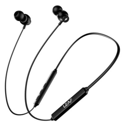 Leaf Rush X168 in Ear Bluetooth Earphones with AI Sound App, 26H Playtime, Dual Device Connectivity, Fast Charging (Carbon Black)