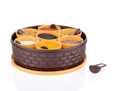 LEAWALL Masala Rangoli Box Dabba for Keeping Spices | Spice Box for Kitchen