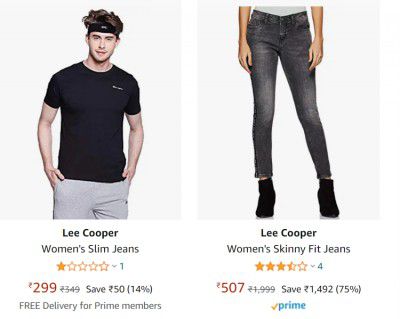 Lee Cooper Clothing Upto 85% off