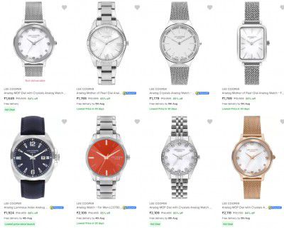 Lee Cooper Wrist Watches @ 85% Discount