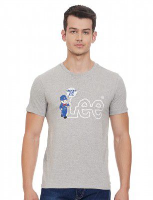 Lee Men Mid Grey Knitted T-Shirts