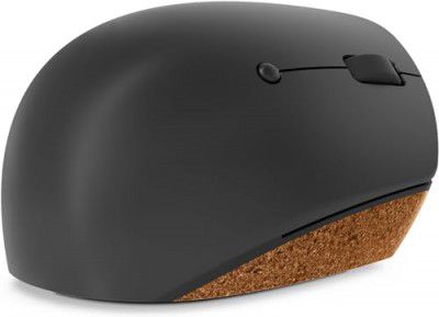 Lenovo Go Vertical Wireless Mouse | Upto 2400 DPI | Ergonomic | Soft Cushion Cork Palm Grip | 12 Months Battery Life | 6 Buttons- 3 Programmable | IR Sensor | 97g Light | 3Yr Exchange Warranty