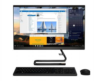 Lenovo IdeaCentre A340 All-in-One Desktop F0E800Y2IN (10th Gen Intel Core i3/8GB/512GB SSD/Windows 11/MS Office 2021/HD 720p Camera/Wireless Keyboard & Mouse/Business, 23.8-inch Full HD IPS)