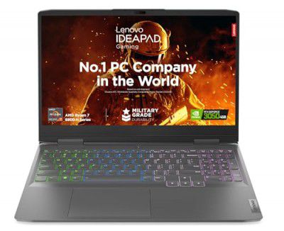 Lenovo IdeaPad 3 AMD Ryzen 7 6800H 82SB00V5IN Gaming Laptop (8GB RAM + 512GB SSD + NVIDIA RTX 3050 4GB)