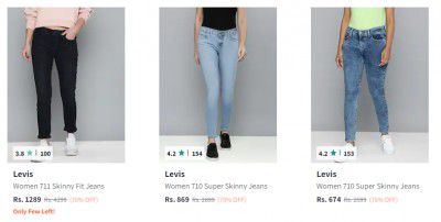 Levis Jeans For Womens Upto 75% OFF