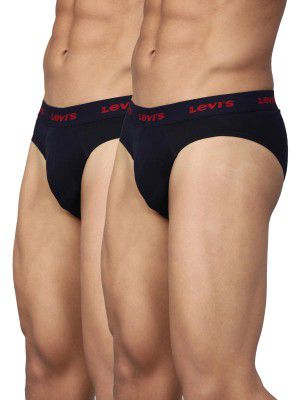 Levi's Men's Cotton Style #009 Neo Regular Fit Solid Brief (Pack of 2)