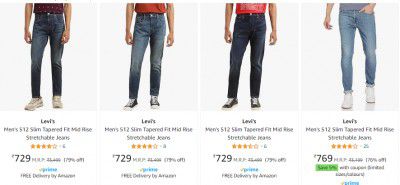 Levi's Men's Jeans Starting From Rs 729 | Upto 79% Off | Apply Coupon