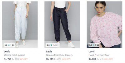 Levi's Womens Clothing at Minimum 80% off