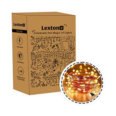 Lexton 10 m Led Copper String Light | USB Sourced | Warm White | for Indoor & Outdoor Decorations, Diwali, Christmas, Wedding, Party, Lawn