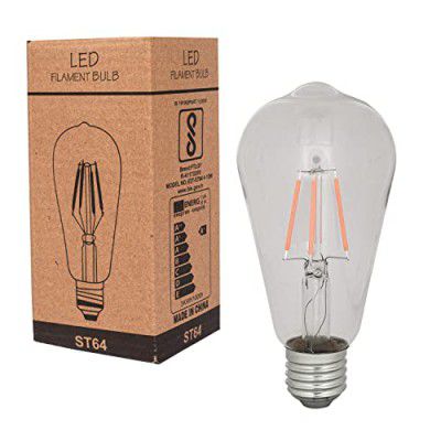 Lexton E27 Filament Bulb | Led Bulb | Colorful Filament Bulb | Glass Bulb | Home, Kitchen, Café Decorations Light | Red color | Pack of 1